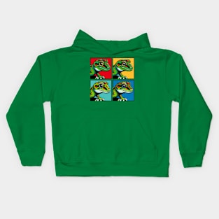 Giant Day Gecko Pop Art - Cool Lizard Kids Hoodie